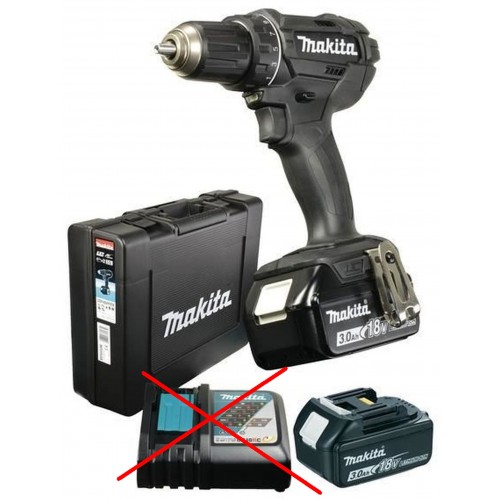 VÝPRODEJ MAKITA Aku vrtací šroubovák černý Li-ion 18V/3,0 Ah DDF482RFEB PO SERVISE, FUNKČNÍ!!!!