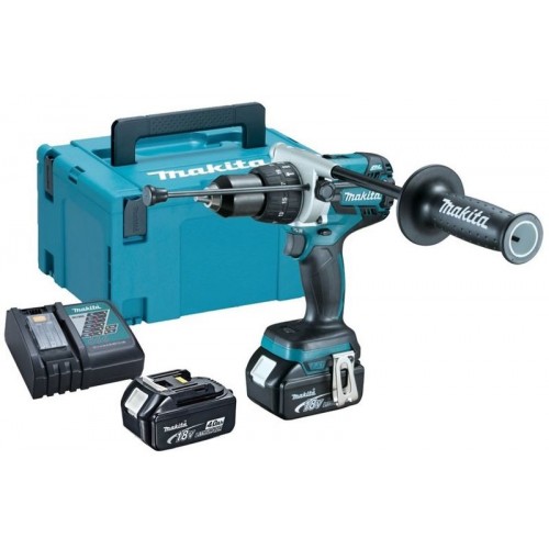 MAKITA DHP481RMJ Aku příklepový šroubovák 18 V/2x 4,0 Ah