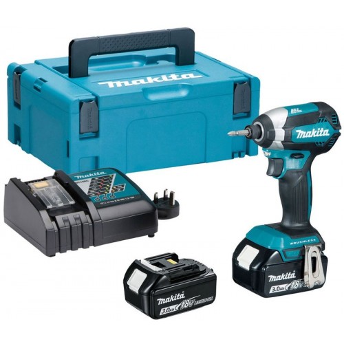 MAKITA DTD153RFJ Aku rázový utahovák 1/4" Li-ion LXT 18V/3,0Ah, Makpac 2