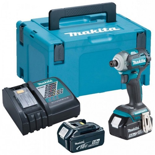 MAKITA DTD170RTJ Aku rázový utahovák 1/4"Li -ion 18V/5,0Ah, Makpac