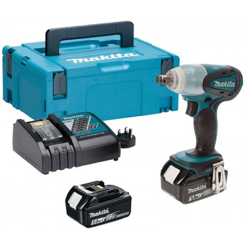 MAKITA DTW251RTJ Aku rázový utahovák 1/2"Li -ion (2x5,0Ah/18V) Makpac