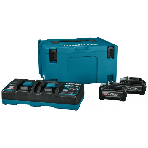 MAKITA 1911D8-0 Sada Li-ion XGT 40V 2xBL4040F+DC40RB+Makpac