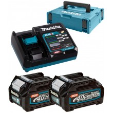 MAKITA 191V07-0 Sada Li-ion XGT 40V 2xBL4020+1xDC40RA+Makpac