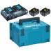 MAKITA 198077-8 Sada 2x BL1860B + DC18RD + MAKPAC 3