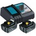 MAKITA 199480-6 Aku sada 2x18V/6,0Ah + Nabíječka