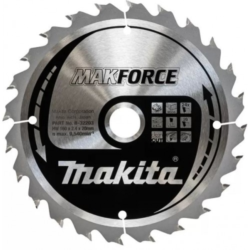 MAKITA MAKFORCE B-3220 kotouč pilový dřevo MAKFORCE 160x2.4x20mm 24Z