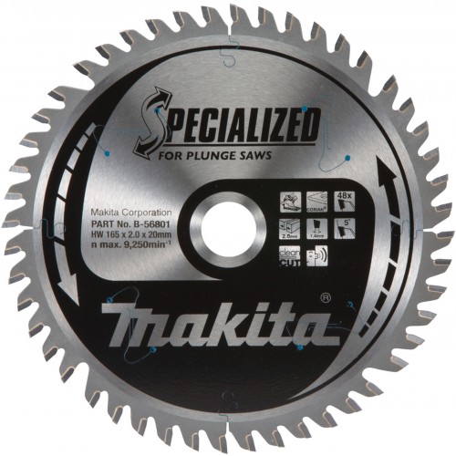 MAKITA B-56801 Pilový kotouč 165x20 48T, Corian =old B-56742