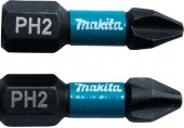 MAKITA B-63616 Torzní bit 1/4" Impact Black PH2, 25mm/2ks