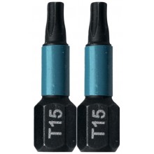 MAKITA B-63666 Torzní bit 1/4" Impact Black T15, 25mm/2ks