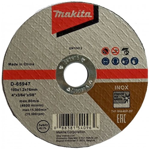 MAKITA D-65947 Řezný kotouč 100x1.0x16 nerez