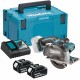 MAKITA DCS552RTJ Aku kotoučová pila na kov, 136mm, Li-ion LXT (2x5,0Ah /18V) Makpac