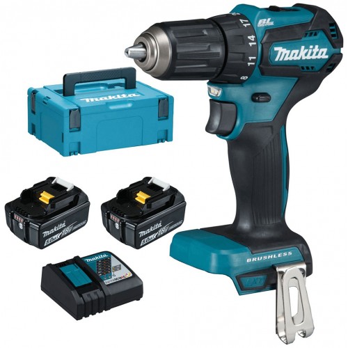 MAKITA DDF483RTJ Aku bezuhlíkový šroubovák Li-ion (2x5,0Ah/18V) Macpack