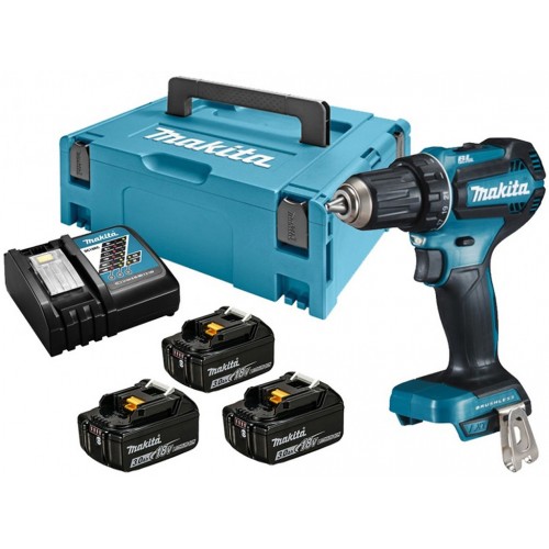MAKITA DDF485RF3J Aku bezuhlíkový šroubovák Li-ion LXT (18V/3x3,0Ah) Makpac