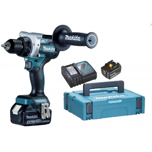 MAKITA DDF492RTJ Aku bezuhlíkový šroubovák Li-ion LXT (18V/2x5,0Ah) Makpac