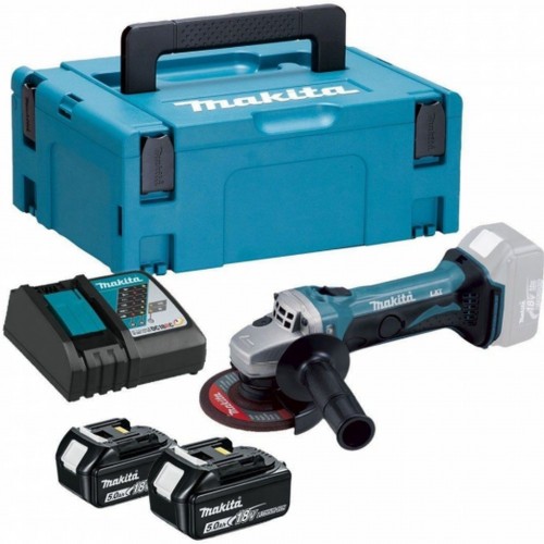 MAKITA DGA452RTJ Aku úhlová bruska 115mm (2 x 5,0Ah//18V) Makpac