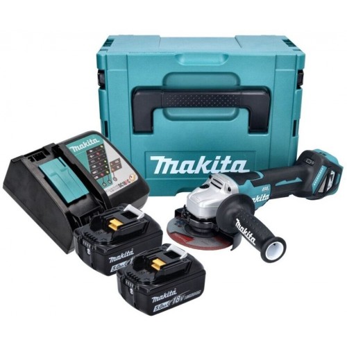 MAKITA DGA515RTJ Aku úhlová bruska 125mm Li-ion (18V/2x 5,0 Ah) Makpac MAKITA DGA515RTJ Aku úhlová bruska 125mm Li-ion (18V/2x 5,0 Ah) Makpac