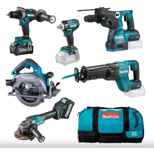 MAKITA DK0154G602 Aku sada DF001G+GA005G+HR002G+HS003G+JR001G+TW004G+2x40V/4,0Ah+Taška
