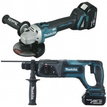 MAKITA DLX2153TJ1 Aku sada DGA504+DHR241, 18V Li-ion