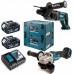 MAKITA DLX2153TJ1 Aku sada DGA504+DHR241 (18V/2x5,0Ah) 2x Makpac 3