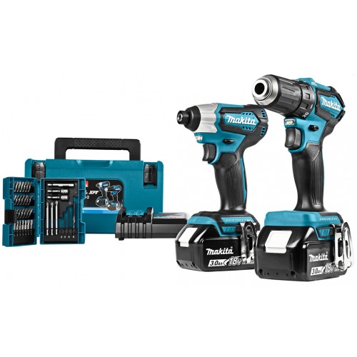 MAKITA DLX2220JX2 Aku set 18V/2x3Ah rázový utahovák DTD155 + vrtačka s příklepem DHP483