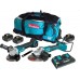 MAKITA DLX2245PT1 Sada akumulátorových úhlových brusek DGA900Z, DGA506Z, 3x aku 18V/5Ah