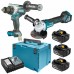 MAKITA DLX2431TJ Aku sada DDF486+DGA513 Li-ion LXT 18V (3x5,0Ah+DC18RC+MAKPAC)