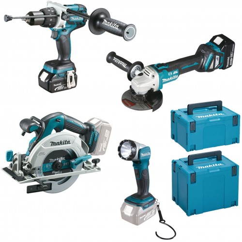 MAKITA DLX4106TJ Aku sada DHP481 + DGA513 + DHS680 + DML802 + 2x5,0 Ah + 2xMakpac