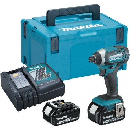 MAKITA DTD152RTJ Aku rázový utahovák 1/4"Li -ion (2x5,0Ah/18V) Makpac