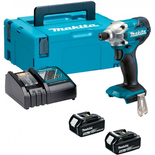 MAKITA DTD156RTJ Aku rázový šroubovák 1/4" Li-ion LXT (18V/2x5,0Ah) Makpac