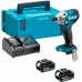 MAKITA DTD156RTJ Aku rázový šroubovák 1/4" Li-ion LXT, 2x 18V/5,0 Ah, Makpac