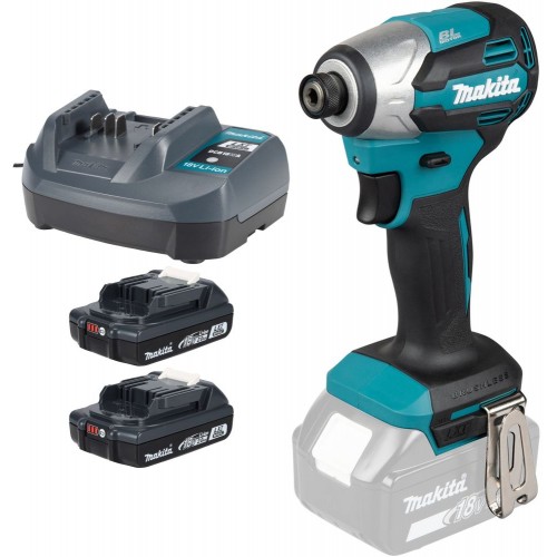 MAKITA DTD158WVE Aku rázový šroubovák 1/4" Li-ion LXTB (2x 18V/2,0Ah) kufr
