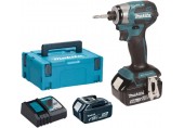 MAKITA DTD173RTJ Aku rázový šroubovák 1/4" Li-ion LXT (18V/ 2x 5,0Ah), Makpac