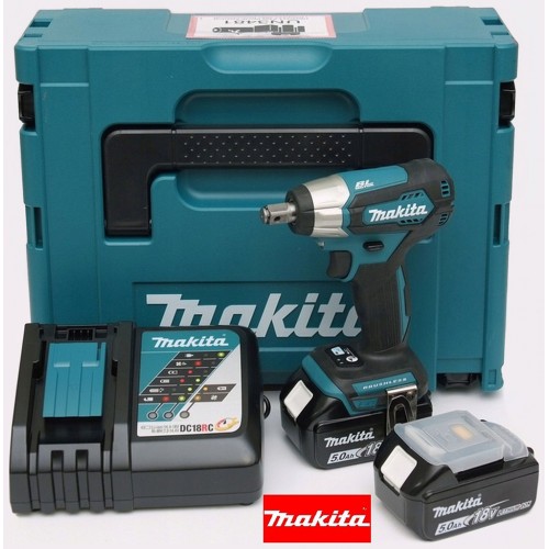 MAKITA DTW181RTJ Aku rázový utahovák 1/2", Li-ion (2x18V/5,0Ah)