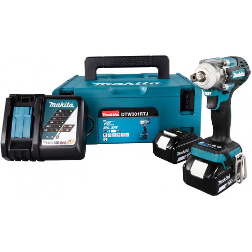 MAKITA DTW301RTJ Aku rázový utahovák Li-ion LXT (2x18V/5,0Ah) MAKPAC 2