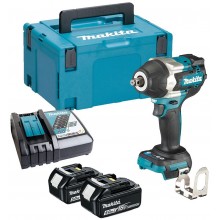 MAKITA DTW700RTJ Aku rázový utahovák 1/2" Li-ion LXT (2x18V/5,0Ah) Makpac 2