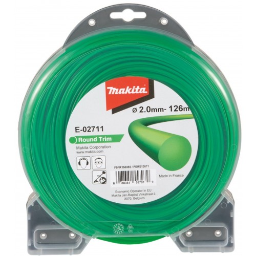 MAKITA E-02711 Struna nylonová 2,0mm, 126m, zelená, kulatá