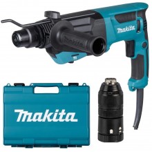 MAKITA HR2670FT Kombinované kladivo s výměnným sklíčidlem SDS-Plus (800W/3,0J)+kufr