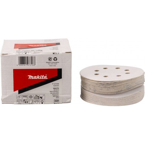 MAKITA P-37459 Br. papír 125mm, K320, 50 ks, BO5010/12/20/21 MAKITA P-37459 Br. papír 125mm, K320, 50 ks, BO5010/12/20/21
