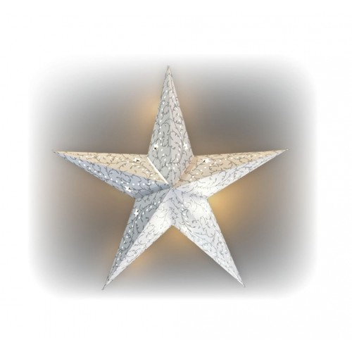 MARIMEX Vánoční dekorace hvězda svítící papírová LED teplá bílá 18000091