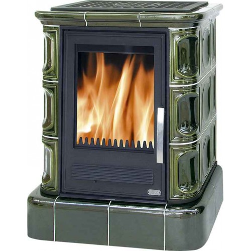 ABX Marina K TV výměník 4,2kW, Kachlová kamna na dřevo s kombi vložkou, kachl. sokl, picasso