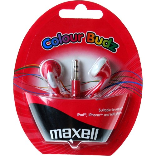 MAXELL 303365 COLOUR BUDZ RED Sluchátka 35040219 MAXELL 303365 COLOUR BUDZ RED Sluchátka 35040219