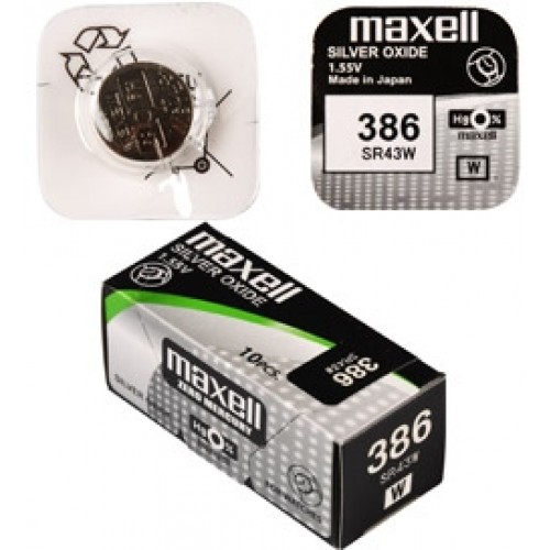 MAXELL Hodinková baterie SR 43W / 386 HD WATCH 35009709 MAXELL Hodinková baterie SR 43W / 386 HD WATCH 35009709
