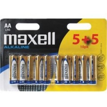 MAXELL Alkalické tužkové baterie LR6 10BP ALK 10x AA (R6) 35032357