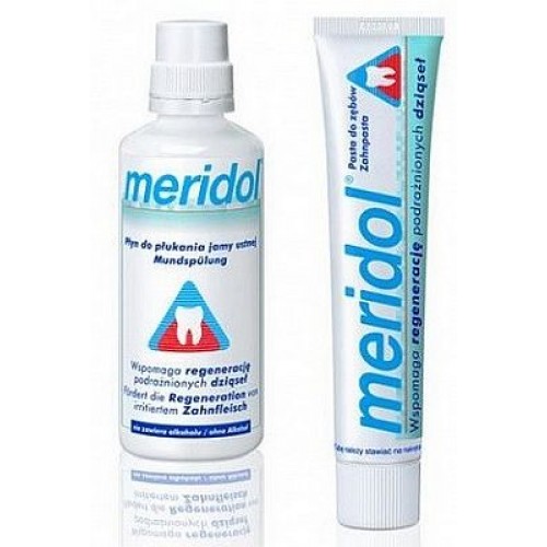 MERIDOL Ústní voda 400 ml + Zubní pasta 75 ml
