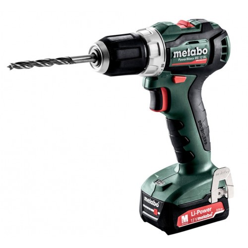 Metabo 601038500 POWERMAXX BS 12 BL Akumulátorový vrtací šroubovák, 12V 2X2AH LI-ION