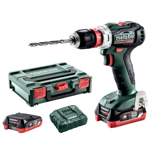 Metabo PowerMaxx BS 12 BL Q Aku vrtací šroubovák (12V/2x4,0Ah/45Nm) MetaBOX 601039800