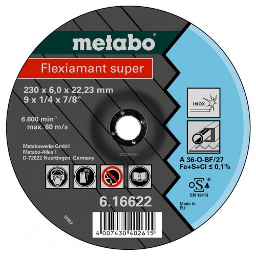 Metabo Flexiamant Super Brusný kotouč pro nerezovou ocel 150x6,0x22,23 Inox 616604000