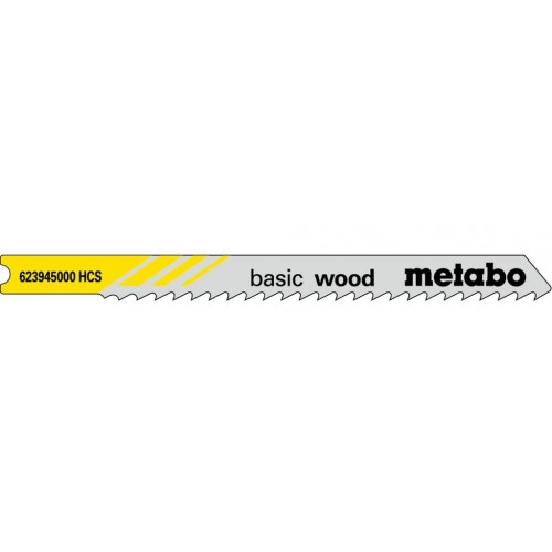 Metabo „Basic wood" 5 u- Plátků pro přímočaré pily na dřevo 74/3,0 mm 623945000