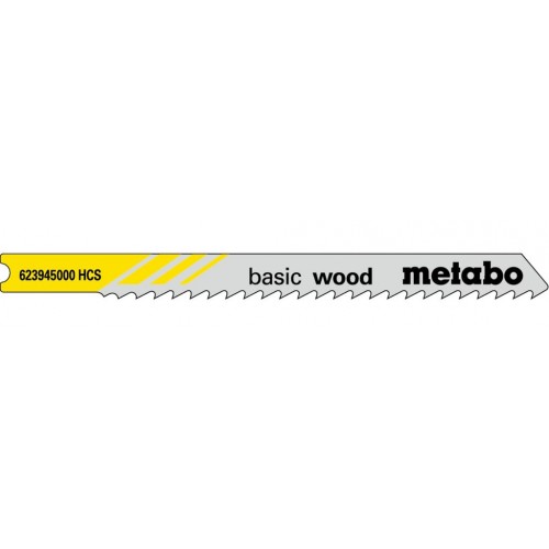 Metabo 623945000 „Basic wood" 5 u- Plátků pro přímočaré pily na dřevo 74/3,0 mm