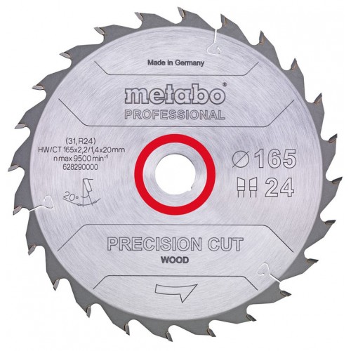 Metabo 628031000 "Precision cut wood - professional" Pilový kotouč 160X20, Z24 WZ 20°
